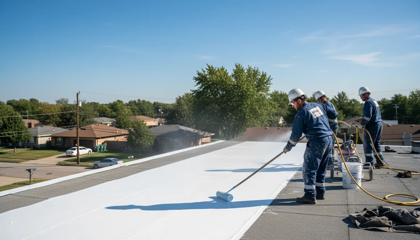 Commercial roof coating in West Burlington, NY near me